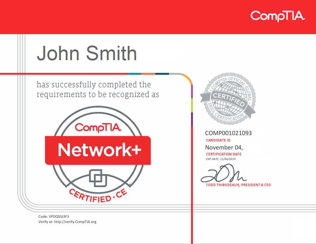 CompTIA-Network-Certification-Example